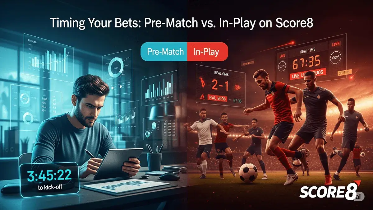 Timing Your Bets: Pre-Match vs. In-Play on Score8